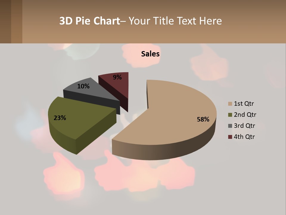 A Blurry Photo Of A Thumbs Up Sign PowerPoint Template