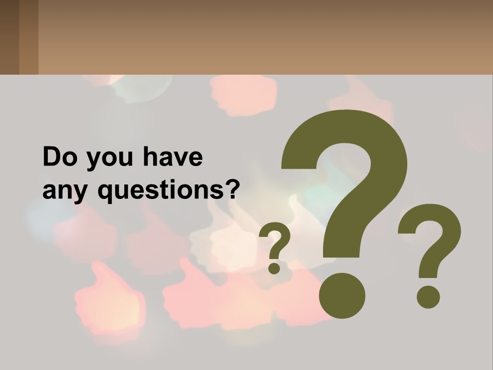 A Blurry Photo Of A Thumbs Up Sign PowerPoint Template