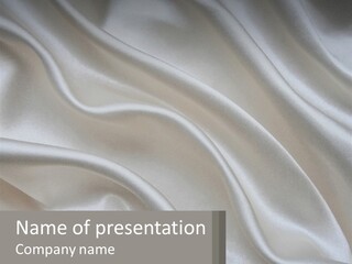 A Close Up Of A White Satin Fabric Powerpoint Presentation PowerPoint Template