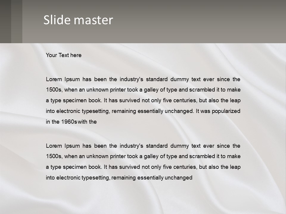A Close Up Of A White Satin Fabric Powerpoint Presentation PowerPoint Template
