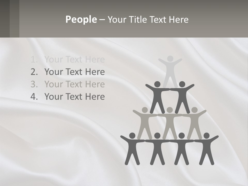 A Close Up Of A White Satin Fabric Powerpoint Presentation PowerPoint Template