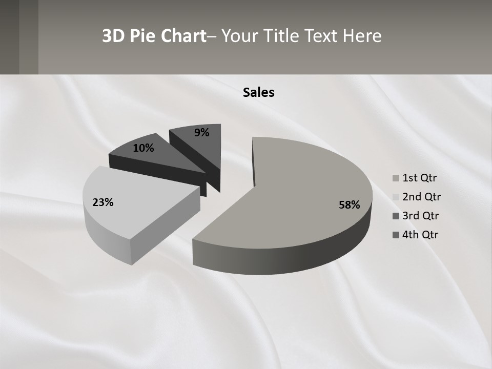 A Close Up Of A White Satin Fabric Powerpoint Presentation PowerPoint Template