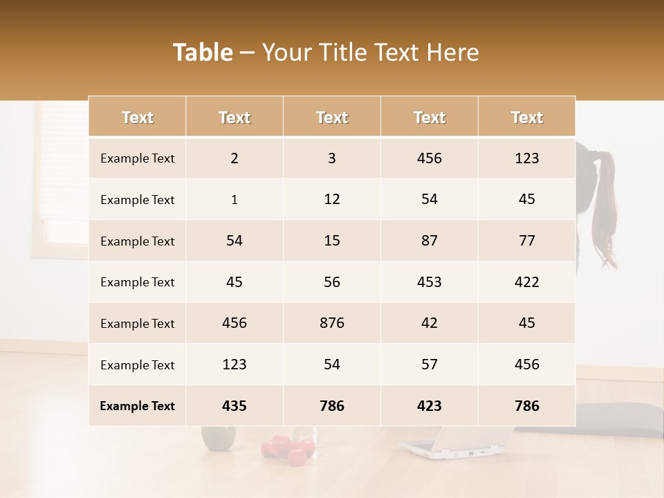 A Woman Sitting On A Yoga Mat With A Laptop PowerPoint Template