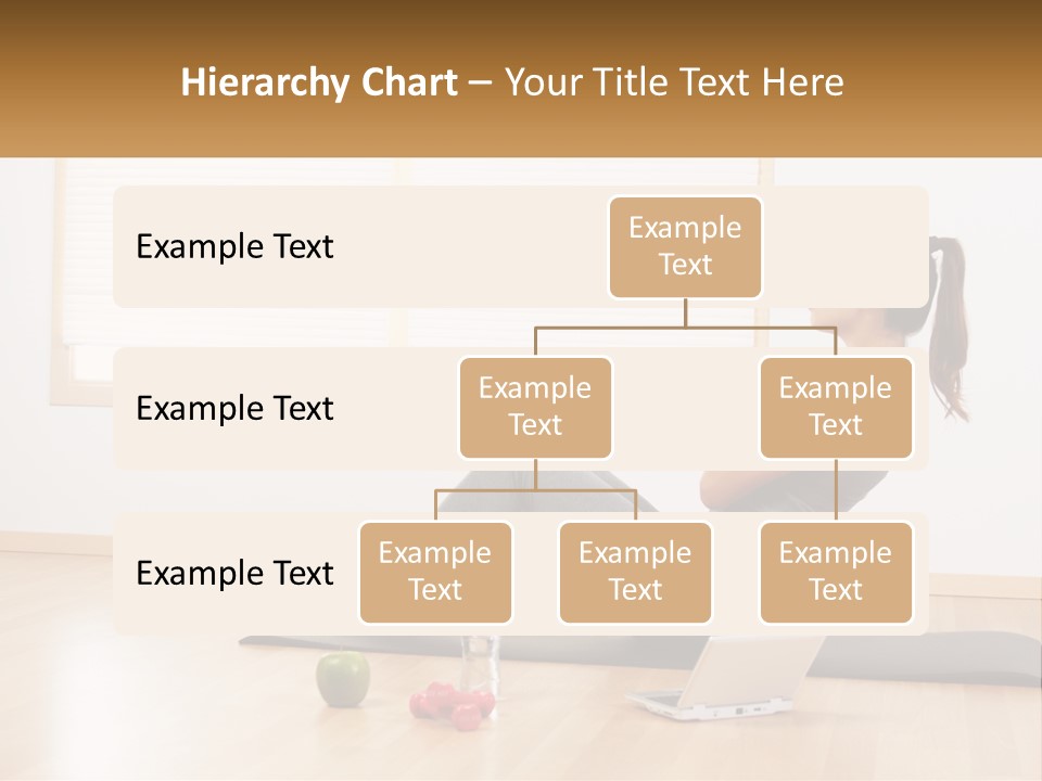 A Woman Sitting On A Yoga Mat With A Laptop PowerPoint Template
