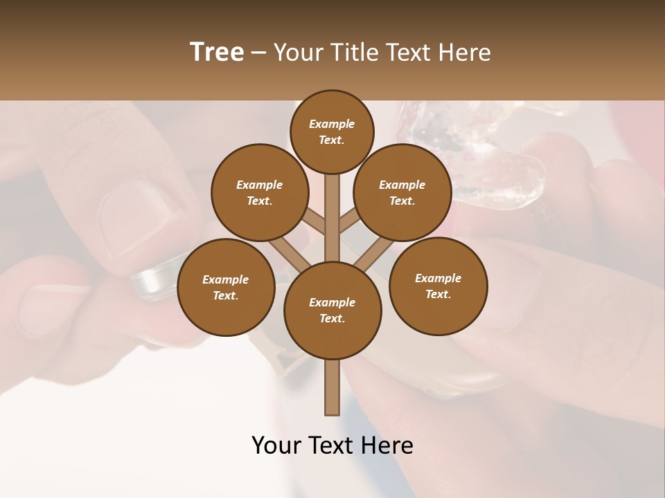 A Person Holding A Cell Phone In Their Hand PowerPoint Template