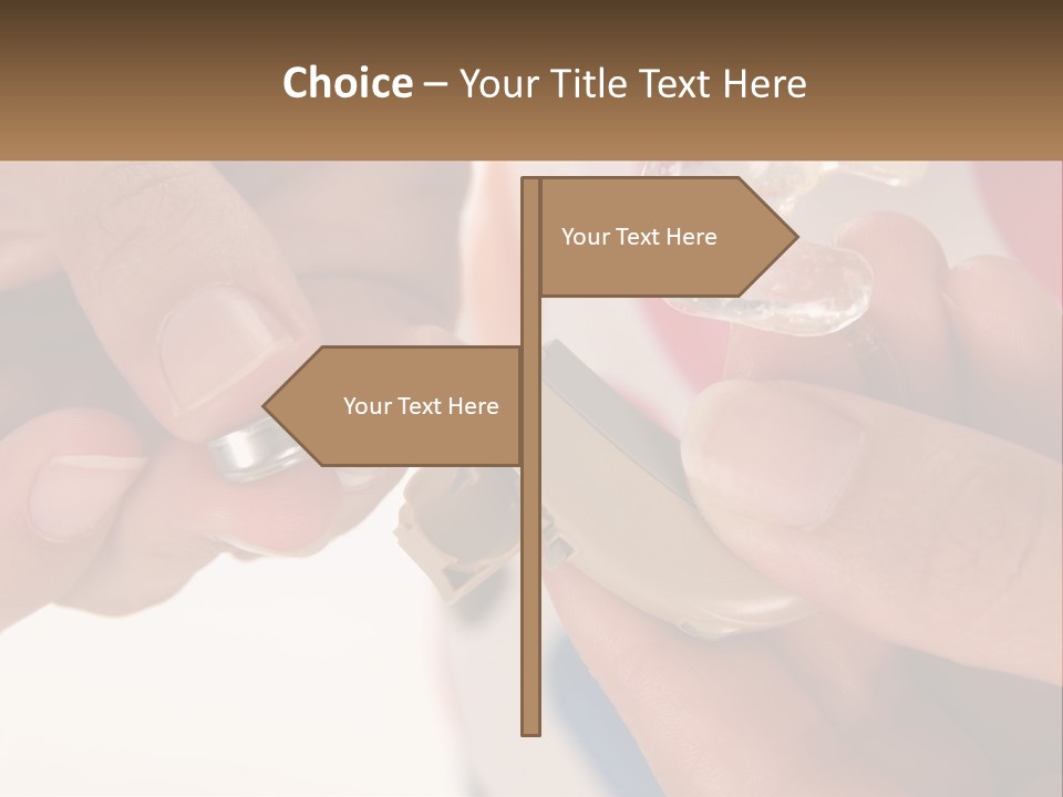 A Person Holding A Cell Phone In Their Hand PowerPoint Template