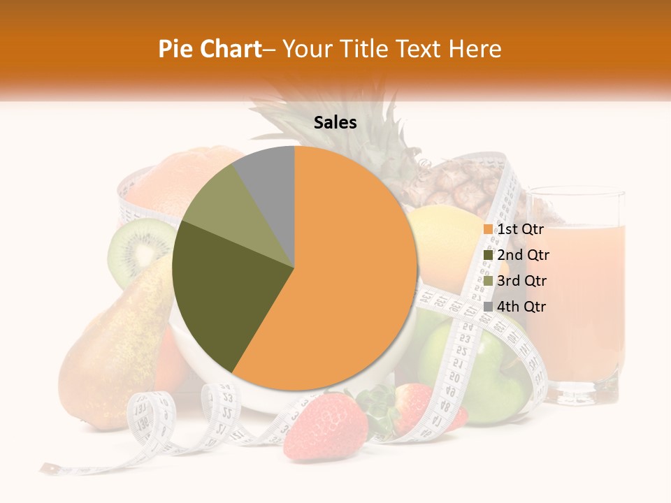 A Bowl Of Fruit And A Measuring Tape With A Glass Of Orange Juice PowerPoint Template