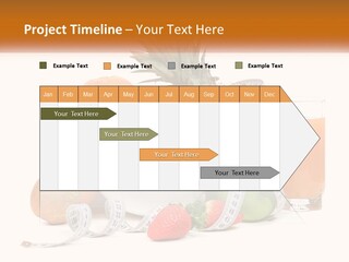 A Bowl Of Fruit And A Measuring Tape With A Glass Of Orange Juice PowerPoint Template
