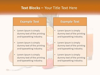 A Bowl Of Fruit And A Measuring Tape With A Glass Of Orange Juice PowerPoint Template