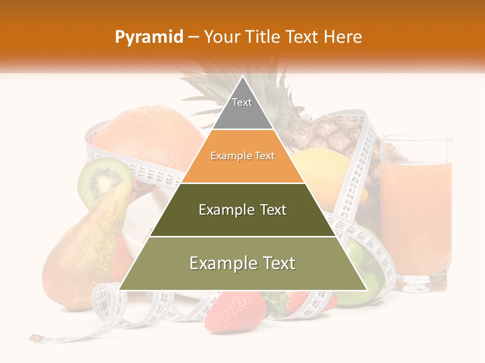 A Bowl Of Fruit And A Measuring Tape With A Glass Of Orange Juice PowerPoint Template