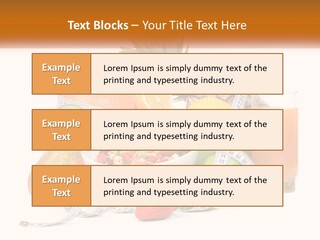 A Bowl Of Fruit And A Measuring Tape With A Glass Of Orange Juice PowerPoint Template