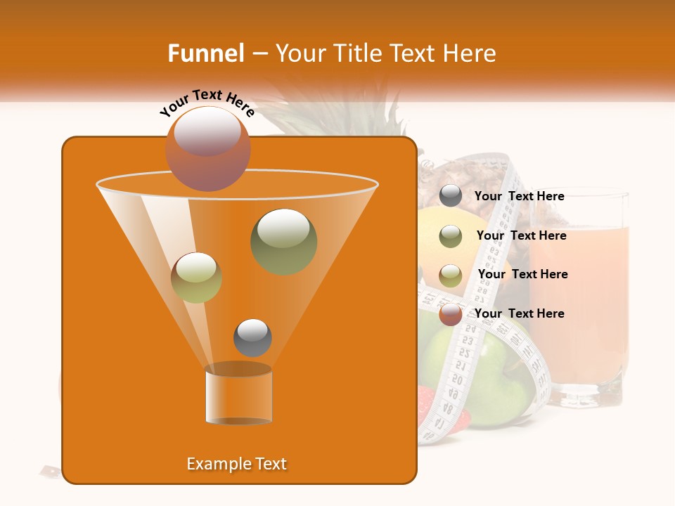 A Bowl Of Fruit And A Measuring Tape With A Glass Of Orange Juice PowerPoint Template