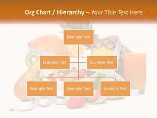 A Bowl Of Fruit And A Measuring Tape With A Glass Of Orange Juice PowerPoint Template