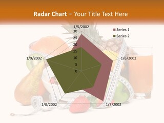 A Bowl Of Fruit And A Measuring Tape With A Glass Of Orange Juice PowerPoint Template