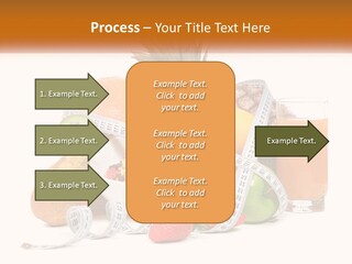 A Bowl Of Fruit And A Measuring Tape With A Glass Of Orange Juice PowerPoint Template