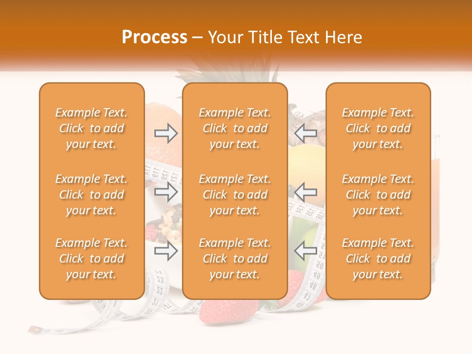 A Bowl Of Fruit And A Measuring Tape With A Glass Of Orange Juice PowerPoint Template