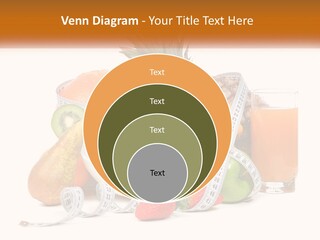 A Bowl Of Fruit And A Measuring Tape With A Glass Of Orange Juice PowerPoint Template