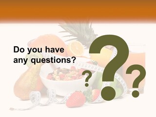 A Bowl Of Fruit And A Measuring Tape With A Glass Of Orange Juice PowerPoint Template