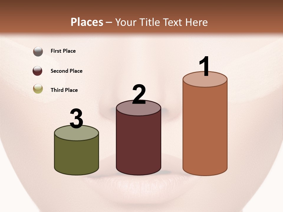 A Woman's Face With A Lot Of Cream On Her Face PowerPoint Template