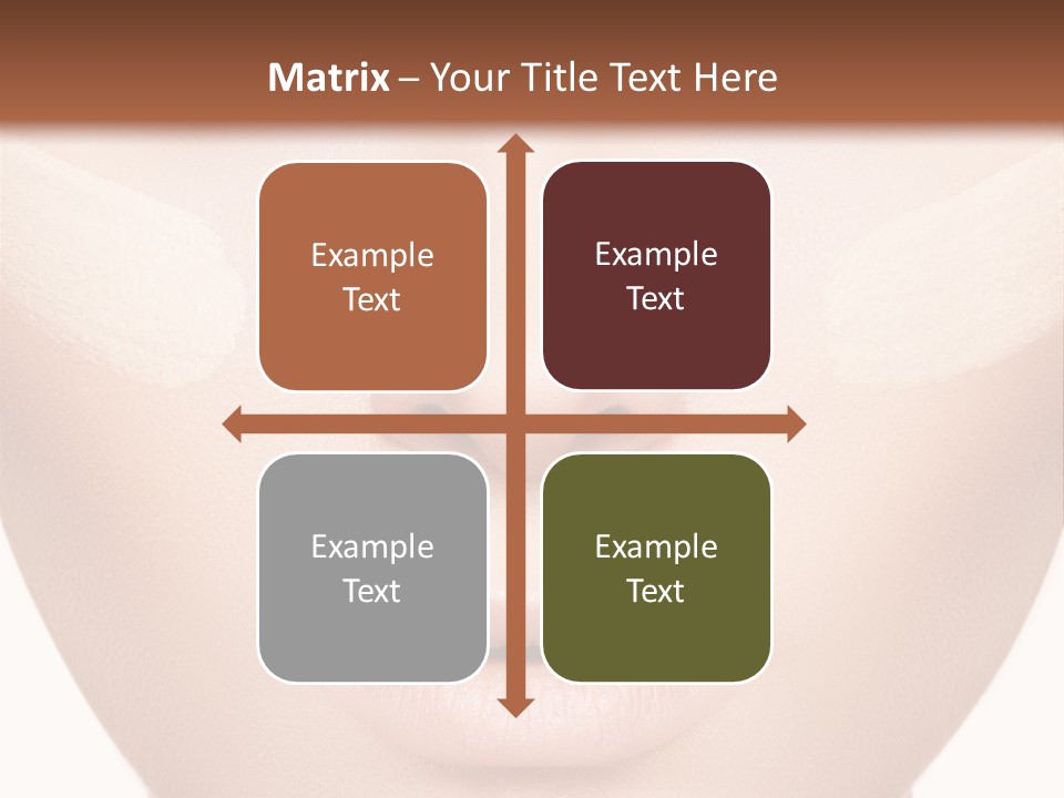 A Woman's Face With A Lot Of Cream On Her Face PowerPoint Template