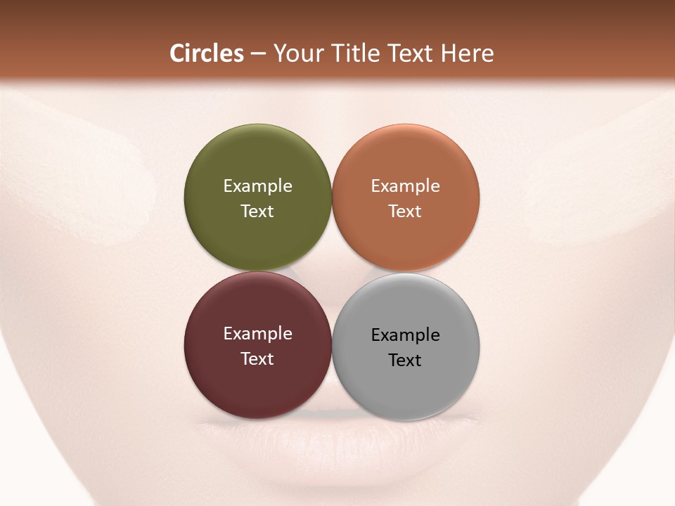 A Woman's Face With A Lot Of Cream On Her Face PowerPoint Template