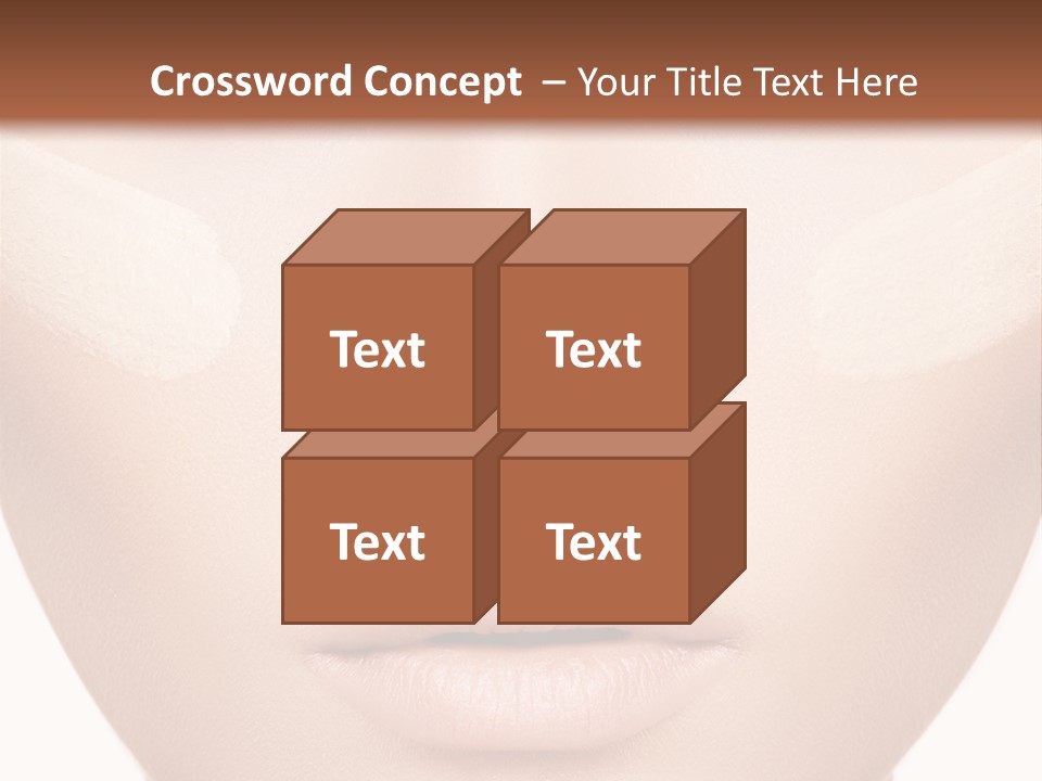 A Woman's Face With A Lot Of Cream On Her Face PowerPoint Template
