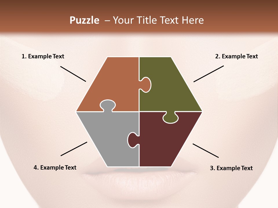 A Woman's Face With A Lot Of Cream On Her Face PowerPoint Template