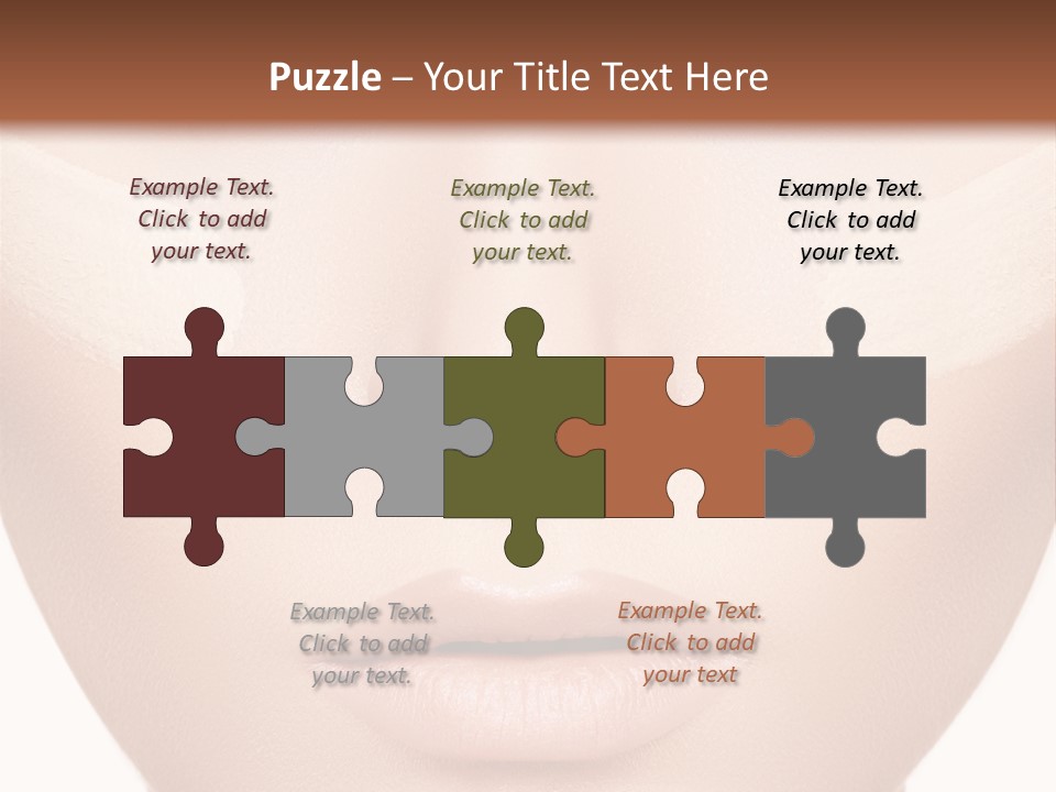 A Woman's Face With A Lot Of Cream On Her Face PowerPoint Template