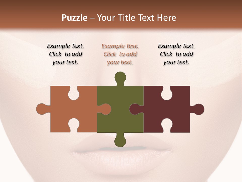 A Woman's Face With A Lot Of Cream On Her Face PowerPoint Template