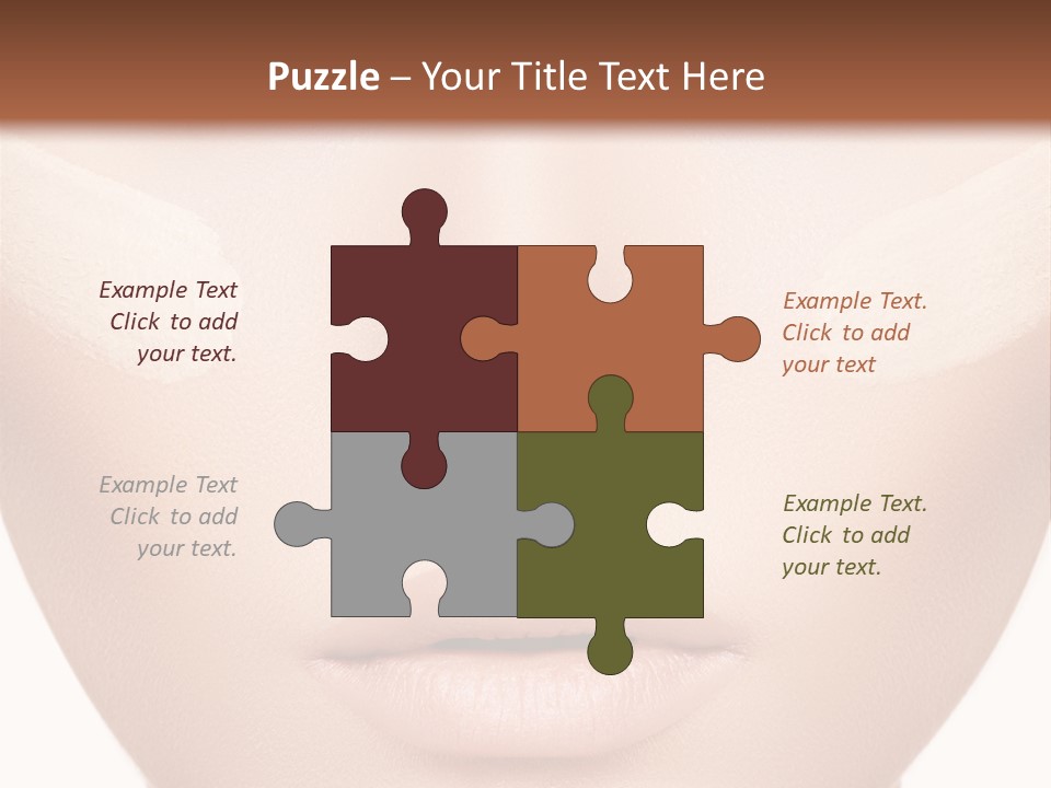A Woman's Face With A Lot Of Cream On Her Face PowerPoint Template