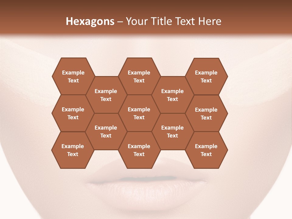 A Woman's Face With A Lot Of Cream On Her Face PowerPoint Template