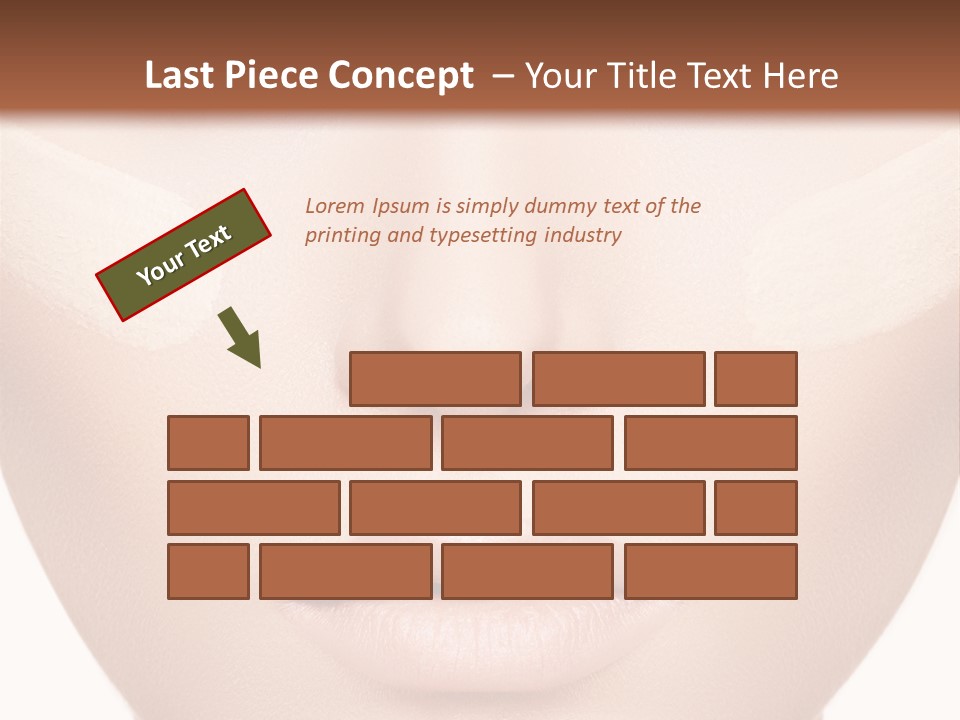 A Woman's Face With A Lot Of Cream On Her Face PowerPoint Template