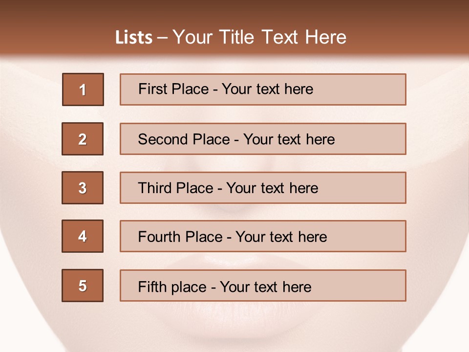 A Woman's Face With A Lot Of Cream On Her Face PowerPoint Template