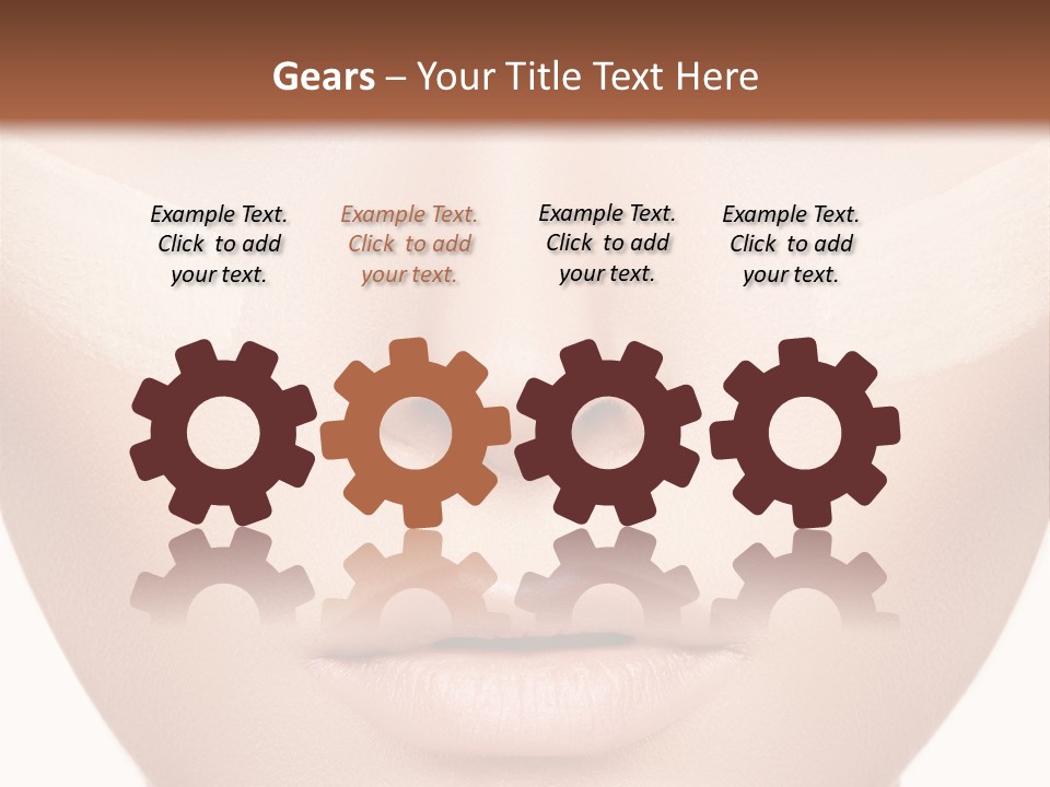 A Woman's Face With A Lot Of Cream On Her Face PowerPoint Template