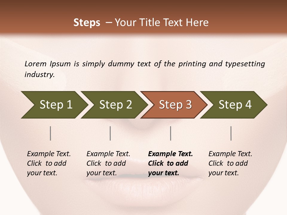 A Woman's Face With A Lot Of Cream On Her Face PowerPoint Template