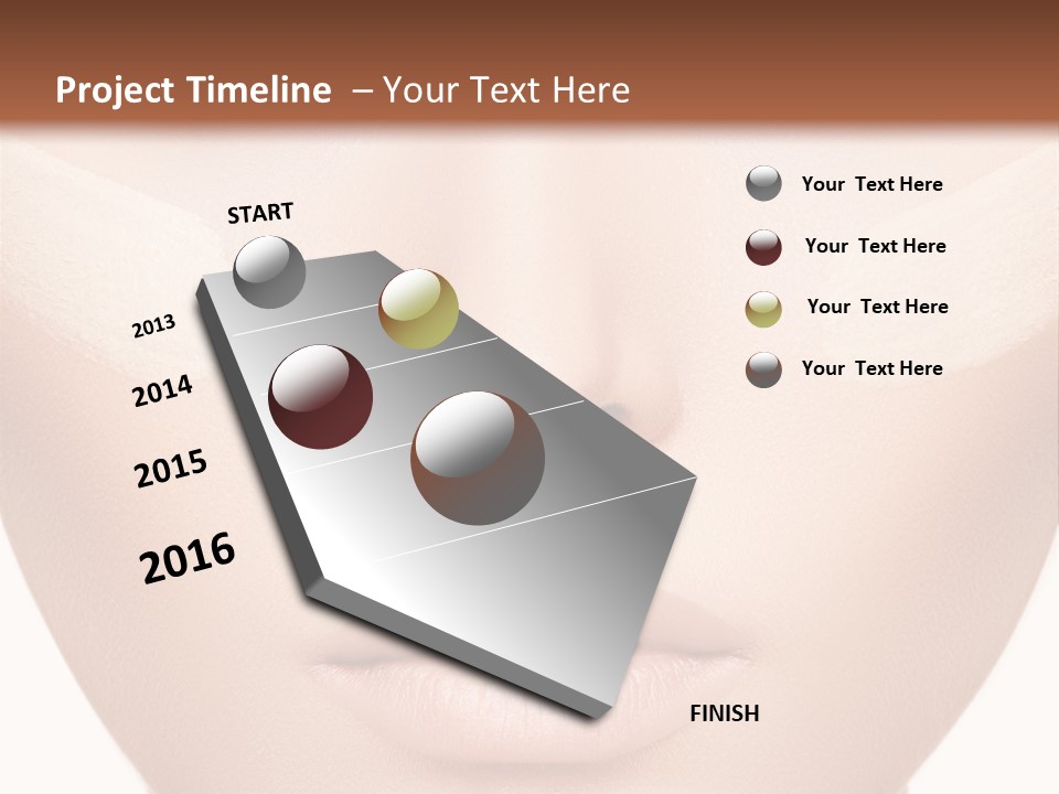A Woman's Face With A Lot Of Cream On Her Face PowerPoint Template