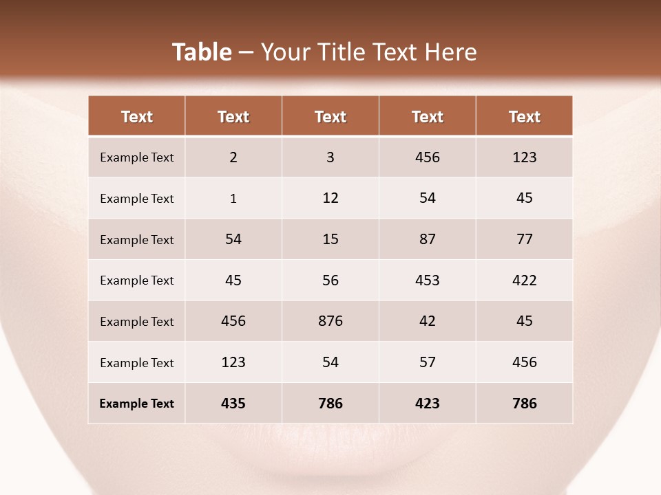 A Woman's Face With A Lot Of Cream On Her Face PowerPoint Template
