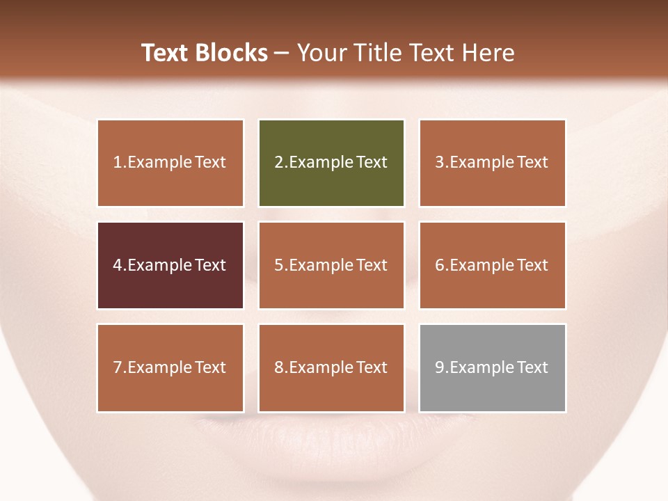 A Woman's Face With A Lot Of Cream On Her Face PowerPoint Template