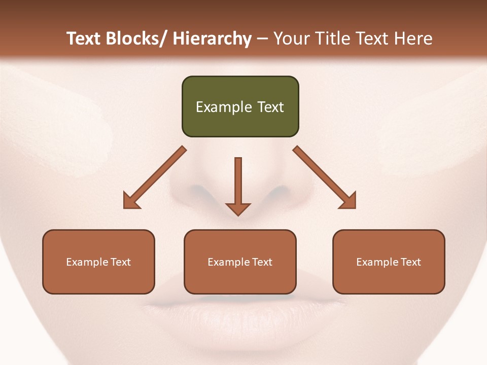 A Woman's Face With A Lot Of Cream On Her Face PowerPoint Template