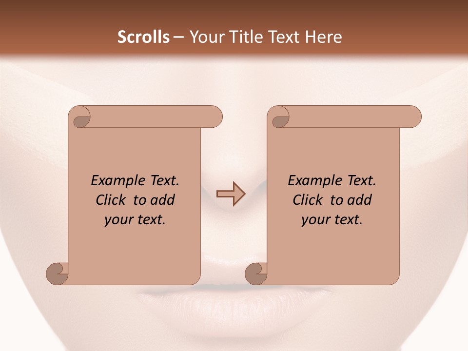 A Woman's Face With A Lot Of Cream On Her Face PowerPoint Template
