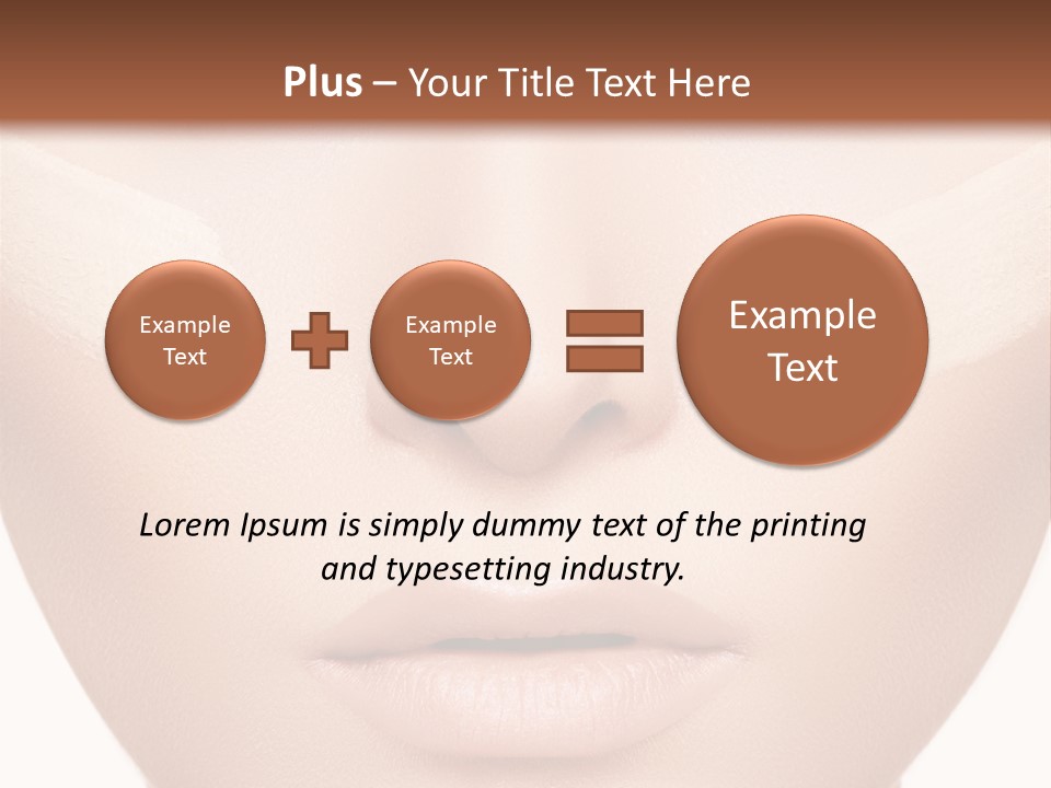 A Woman's Face With A Lot Of Cream On Her Face PowerPoint Template