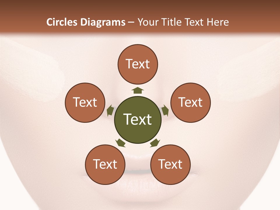 A Woman's Face With A Lot Of Cream On Her Face PowerPoint Template