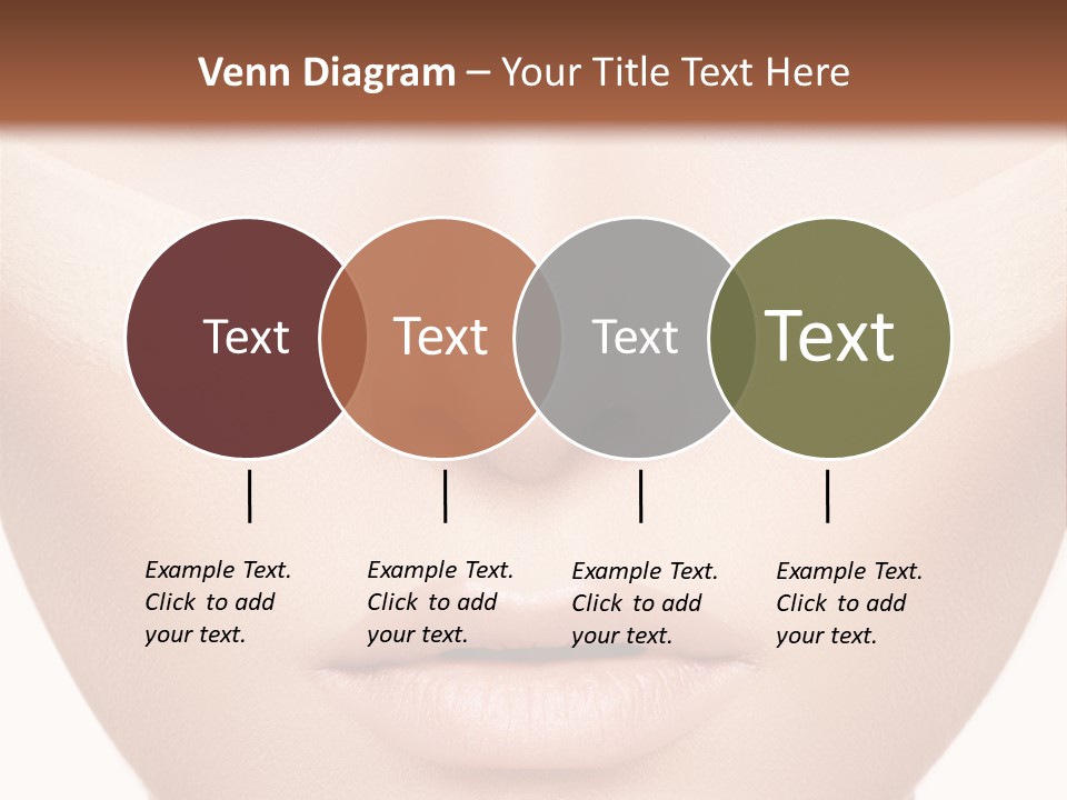 A Woman's Face With A Lot Of Cream On Her Face PowerPoint Template