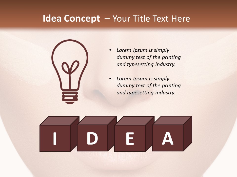 A Woman's Face With A Lot Of Cream On Her Face PowerPoint Template