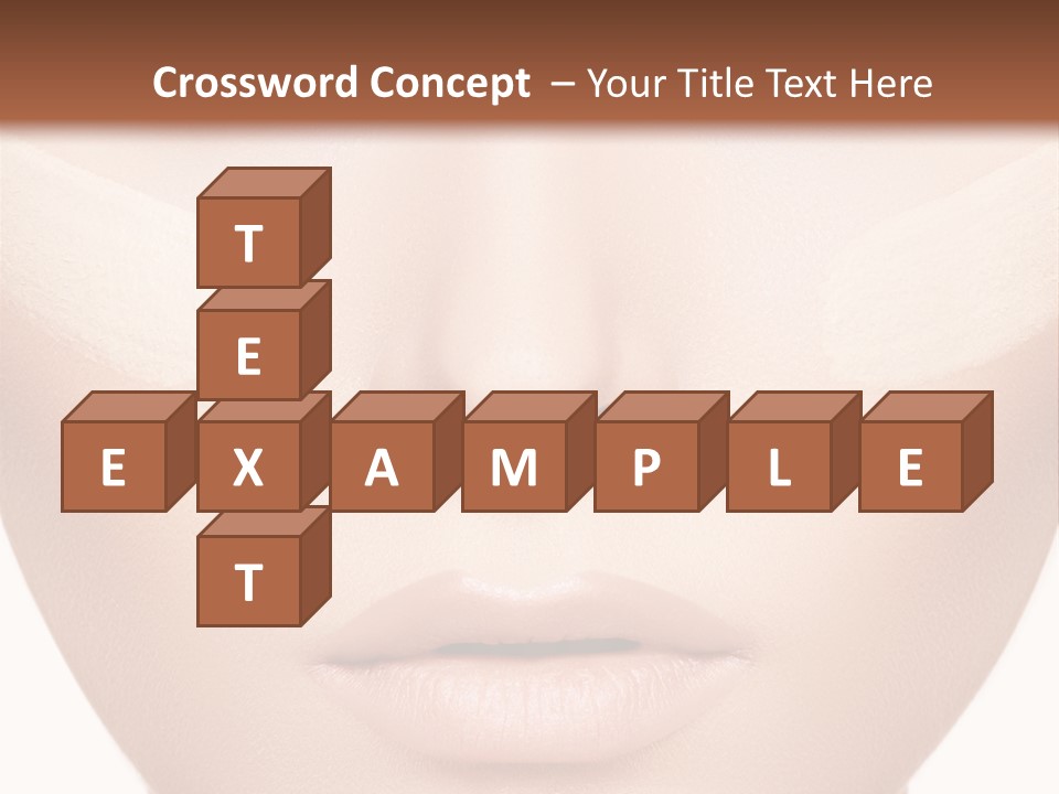 A Woman's Face With A Lot Of Cream On Her Face PowerPoint Template