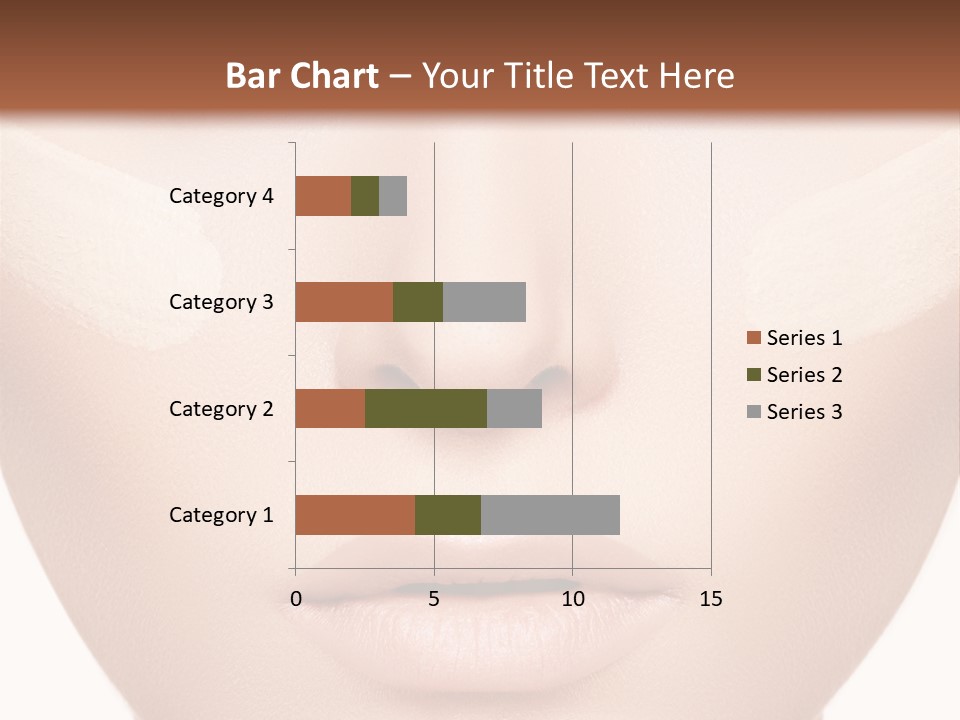 A Woman's Face With A Lot Of Cream On Her Face PowerPoint Template