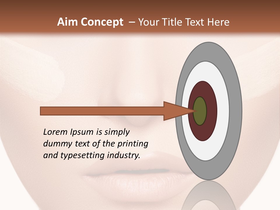 A Woman's Face With A Lot Of Cream On Her Face PowerPoint Template