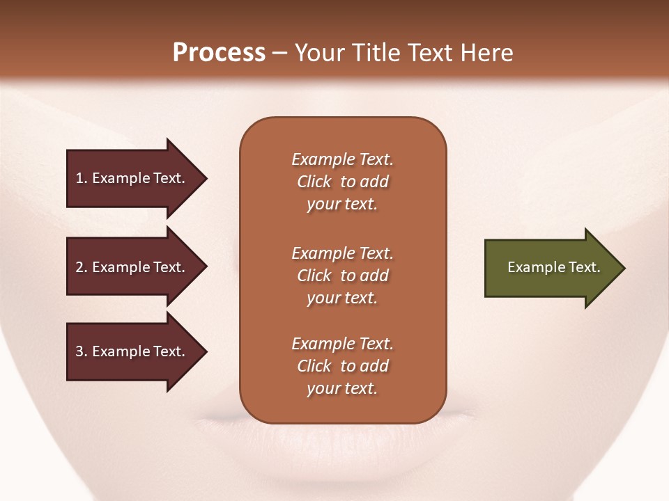 A Woman's Face With A Lot Of Cream On Her Face PowerPoint Template