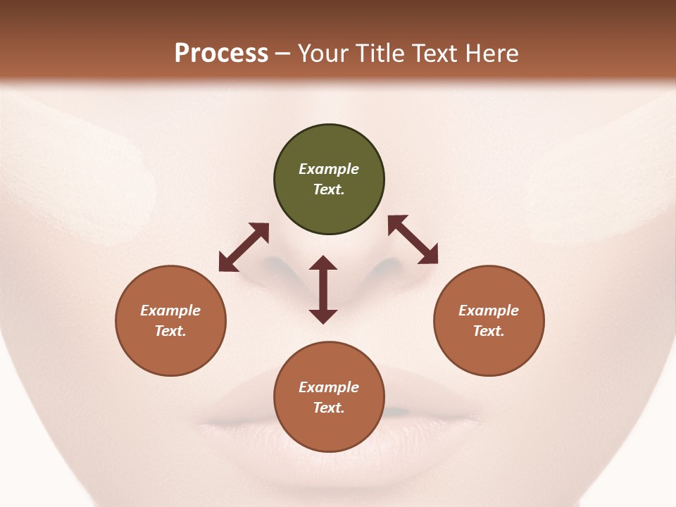 A Woman's Face With A Lot Of Cream On Her Face PowerPoint Template