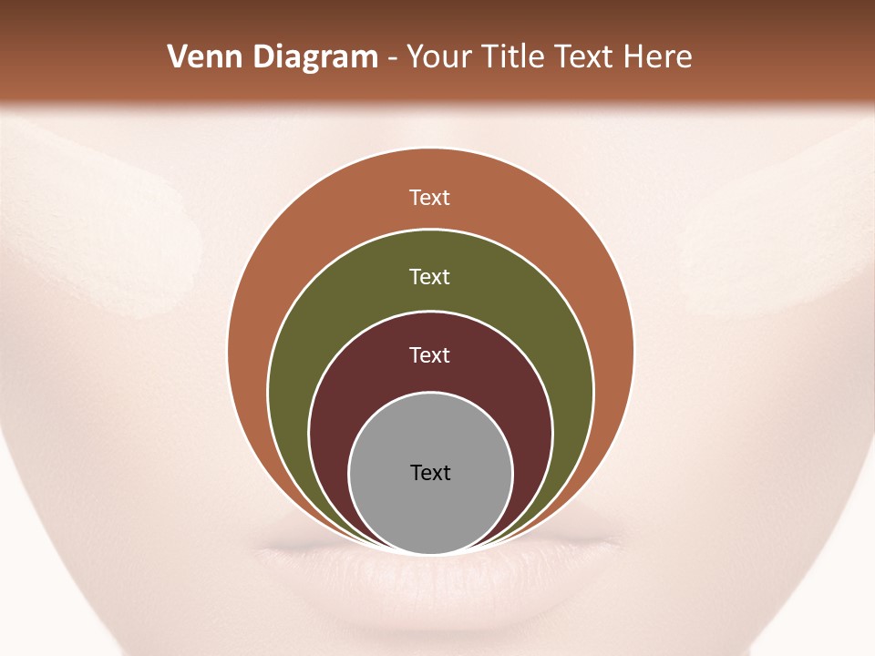 A Woman's Face With A Lot Of Cream On Her Face PowerPoint Template